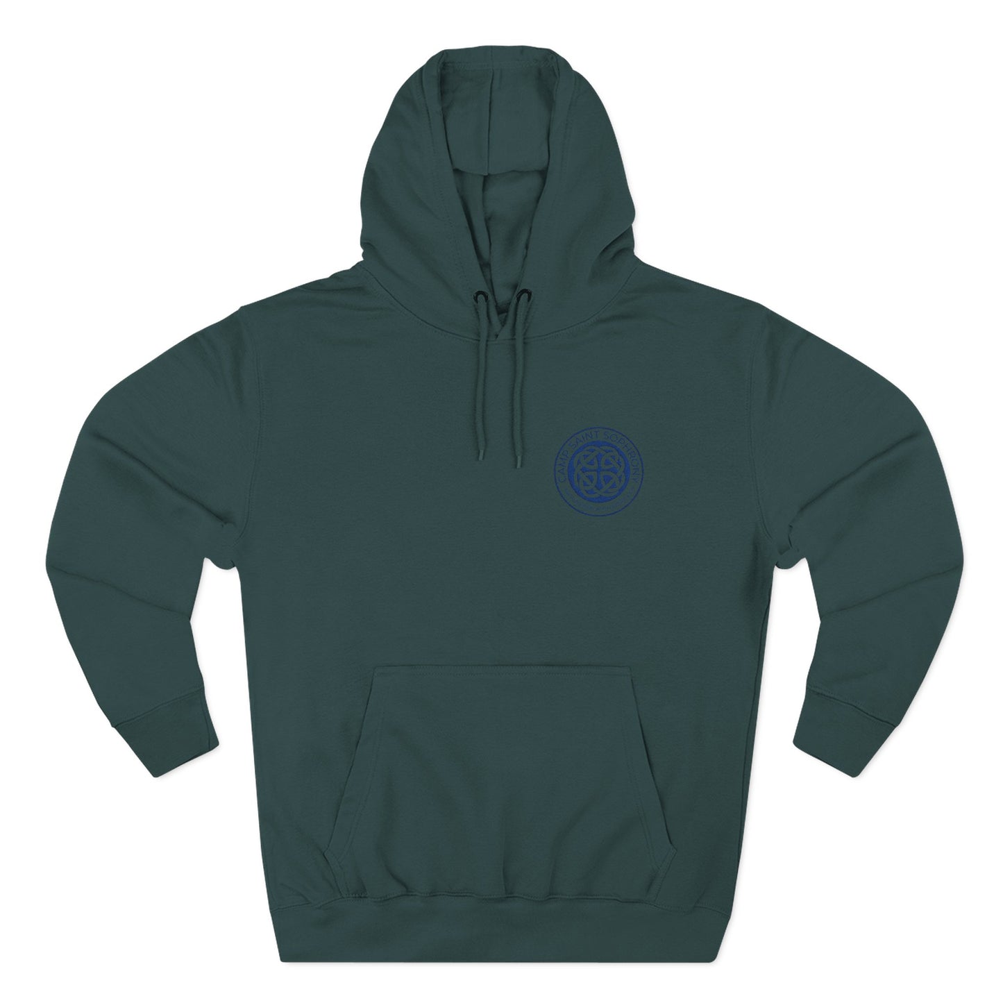 Hanorac din fleece cu logo albastru