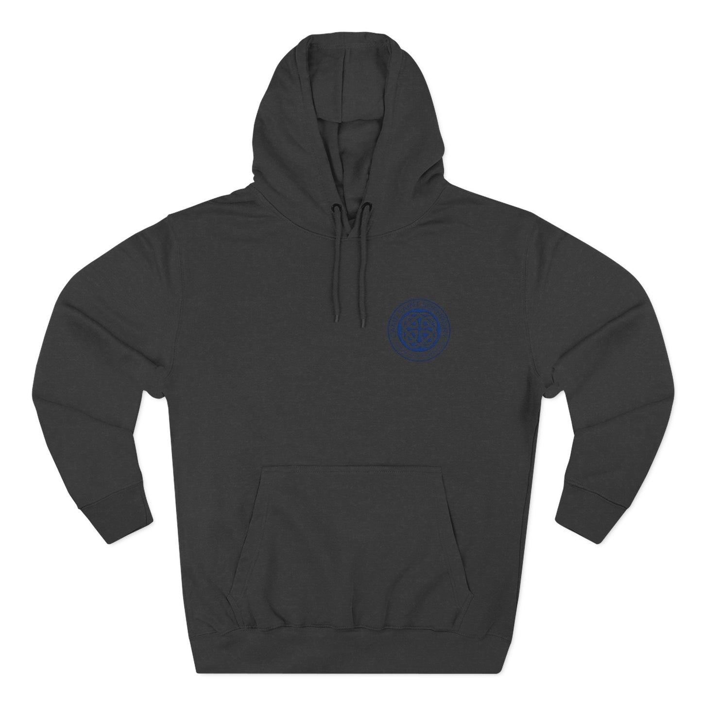 Hanorac din fleece cu logo albastru