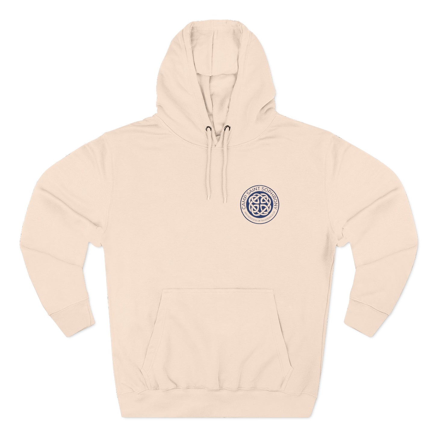 Hanorac din fleece cu logo albastru