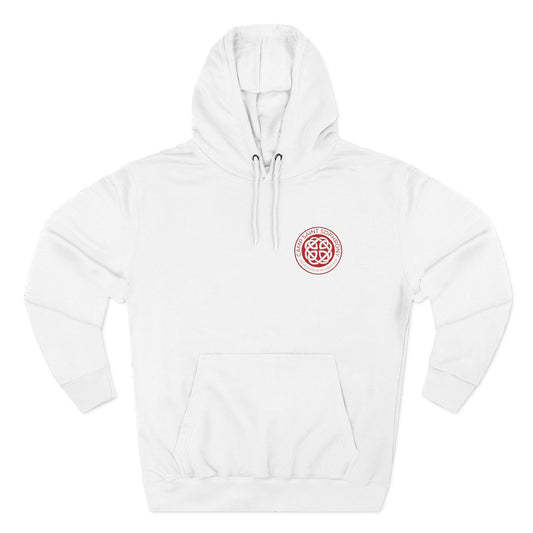 Hanorac din fleece cu logo roșu