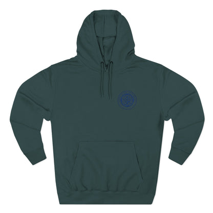 Hanorac din fleece cu logo albastru
