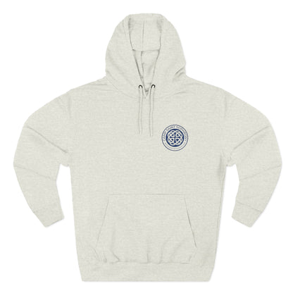 Hanorac din fleece cu logo albastru