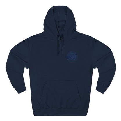 Hanorac din fleece cu logo albastru