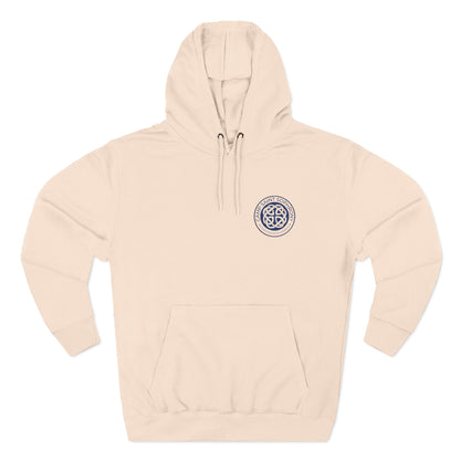 Hanorac din fleece cu logo albastru