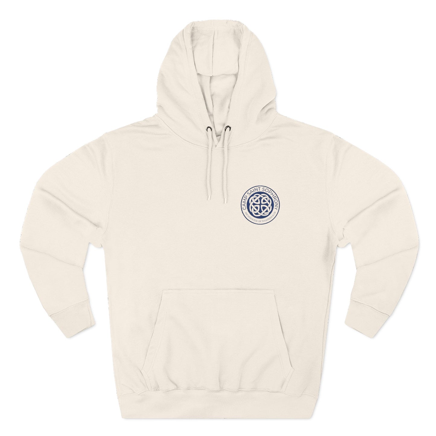 Hanorac din fleece cu logo albastru