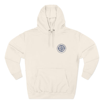 Hanorac din fleece cu logo albastru