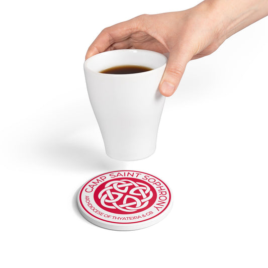 Coaster ceramic în roșu