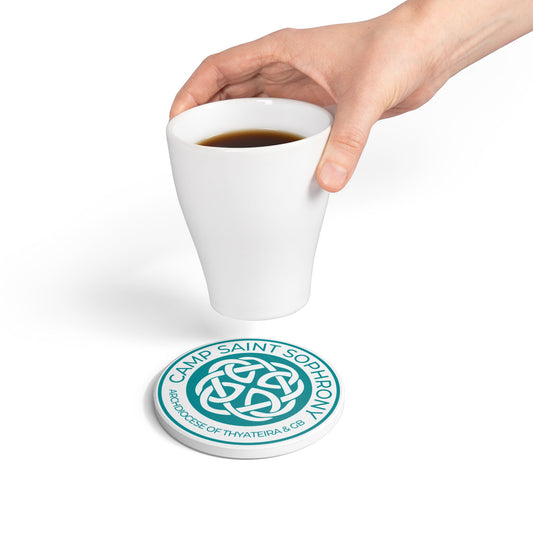 Coaster ceramic în albastru