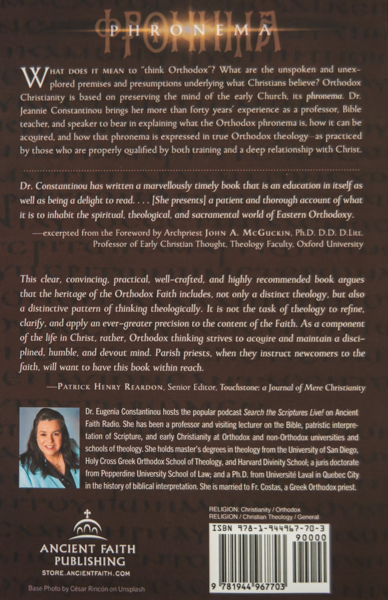 Thinking Orthodox: Understanding and Acquiring the Orthodox Christian Mind